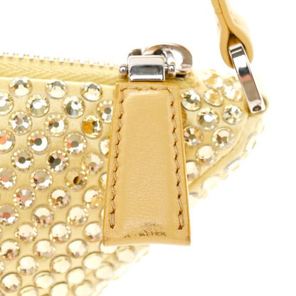 Prada Satin Crystal Triangle Pouch Ananas 10 of 12