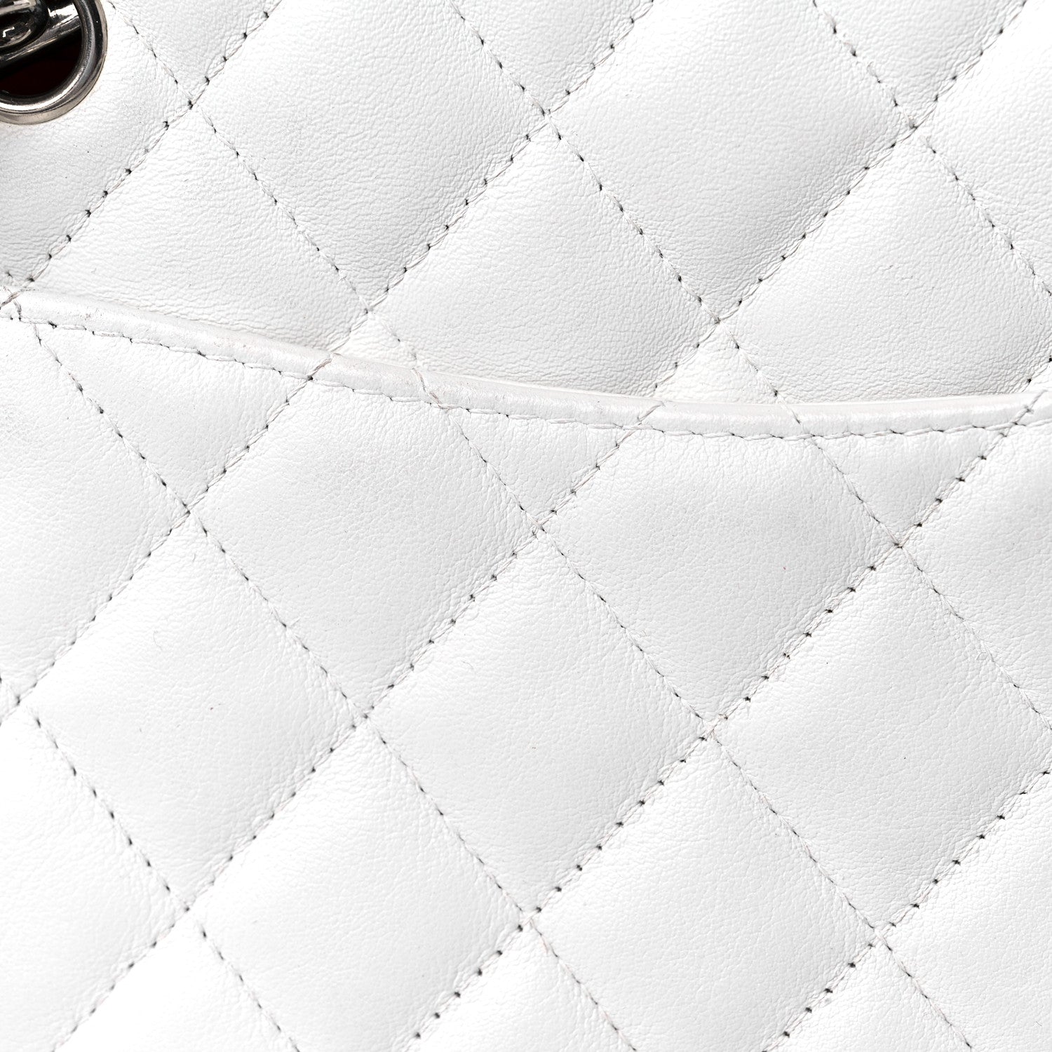 Chanel Calfskin Quilted Large Cambon Bowler White Black 12 of 18