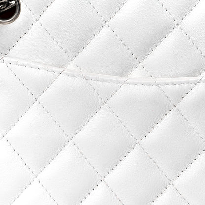 Chanel Calfskin Quilted Large Cambon Bowler White Black 12 of 18