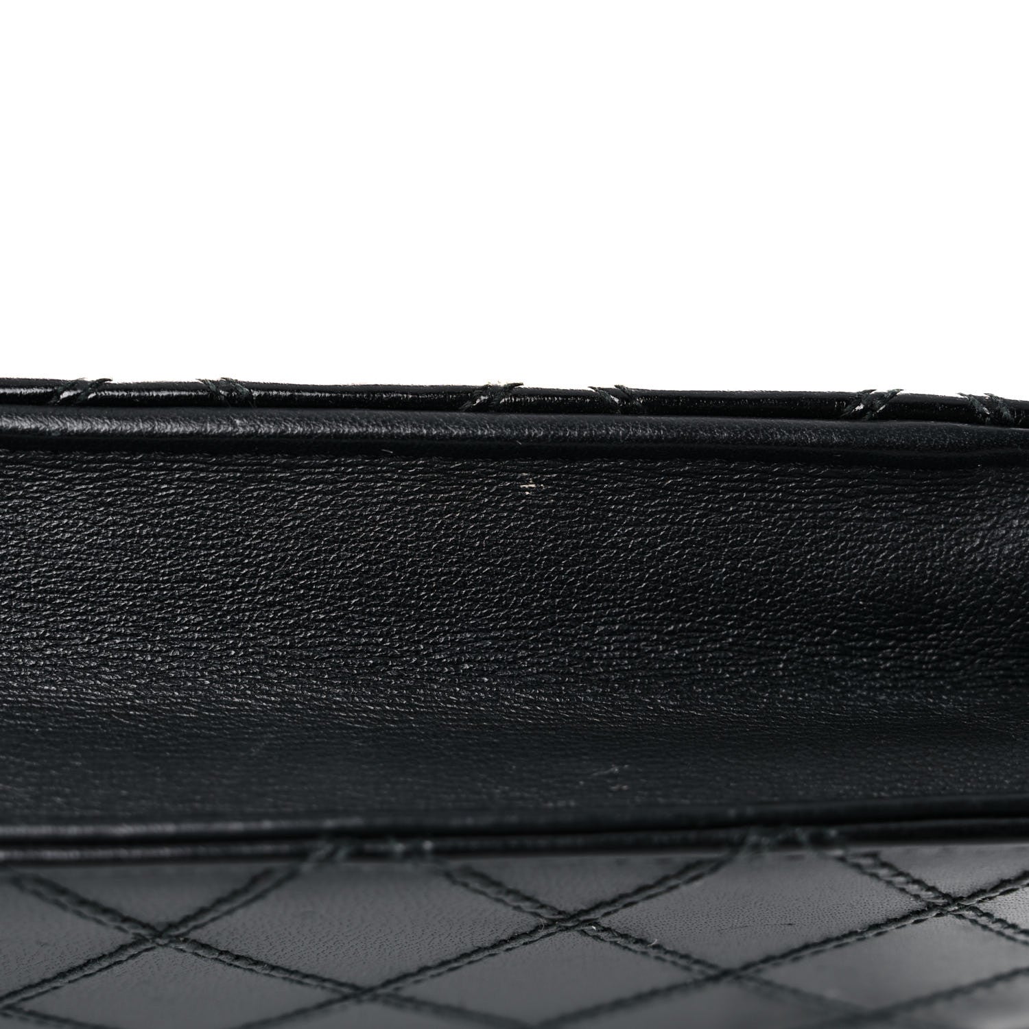 Chanel Lambskin Diamond Stitched Wallet On Chain WOC Black 18 of 23