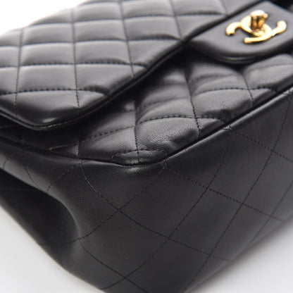 Chanel Lambskin Quilted Jumbo Double Flap Black 10 of 15
