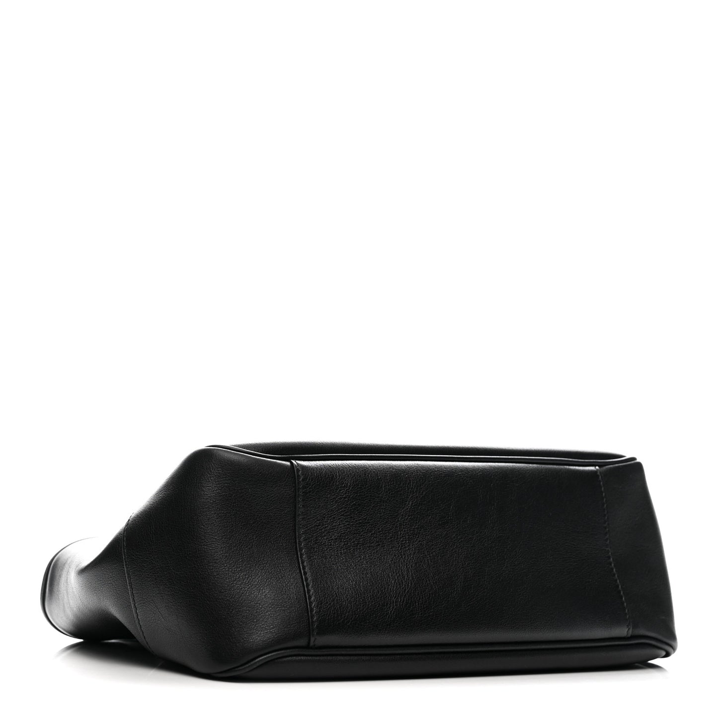 Soft Calfskin Small Mercato Tote Bag Black