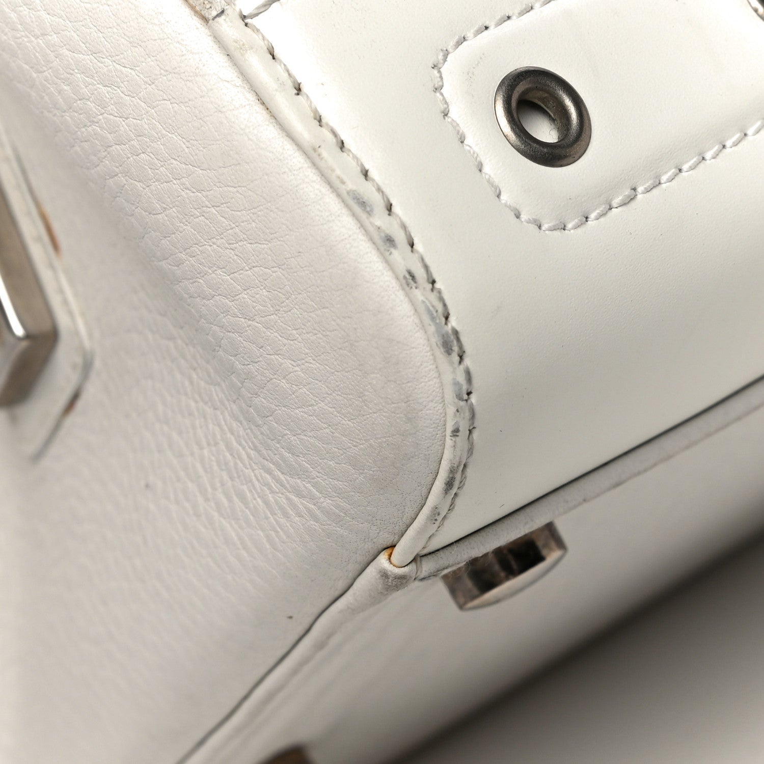 Christian Dior Grained Calfskin Street Chic Top Handle Bag White 12 of 35