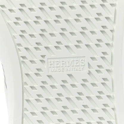 Hermes Calfskin Womens Advantage Sneakers 41 White Gris Argente 6 of 8