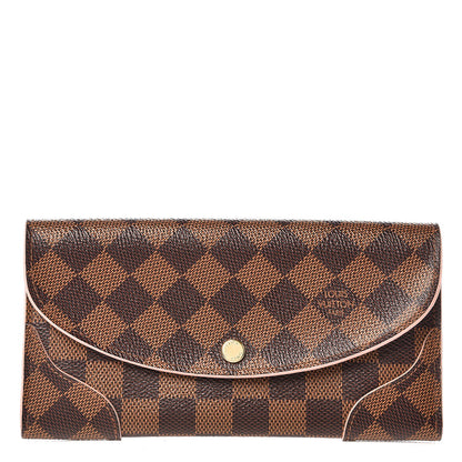 Louis Vuitton Damier Ebene Caissa Wallet Rose Ballerine 1 of 7