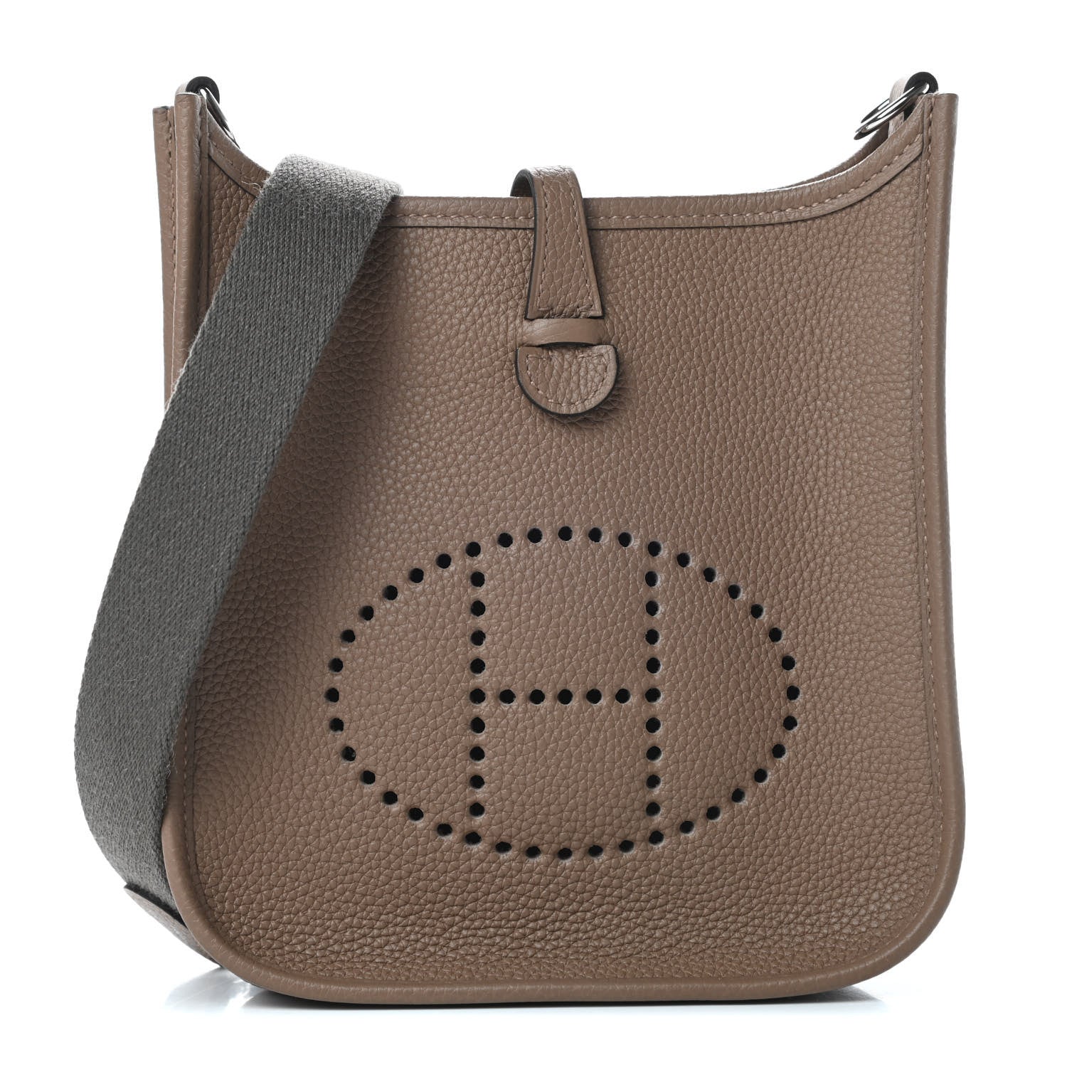 Hermes Taurillon Maurice Amazone Evelyne TPM Beige De Weimar Gris Etain 1 of 11