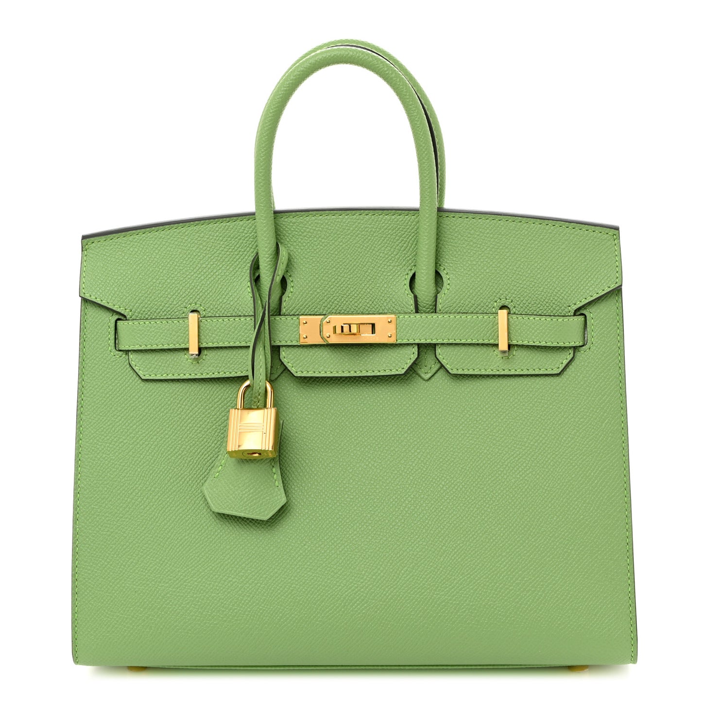 Epsom Birkin Sellier 25 Vert Criquet