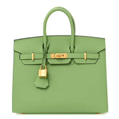 Hermes Epsom Birkin Sellier 25 Vert Criquet 1 of 11