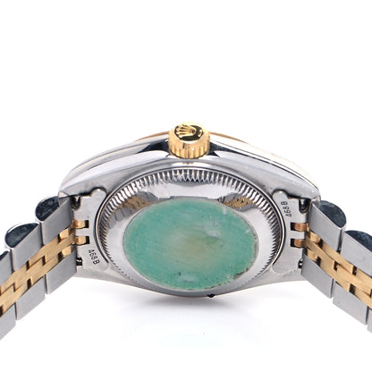Rolex Stainless Steel 18K Yellow Gold 26mm Oyster Perpetual Datejust Watch White 79173 4 of 6