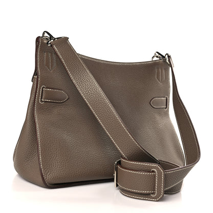 Hermes Taurillon Clemence Jypsiere 34 Etoupe 3 of 9