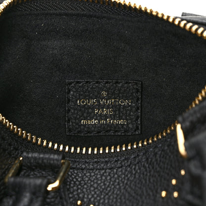 Louis Vuitton Grained Calfskin Studded Monogram Giant Nano Speedy Black 6 of 8