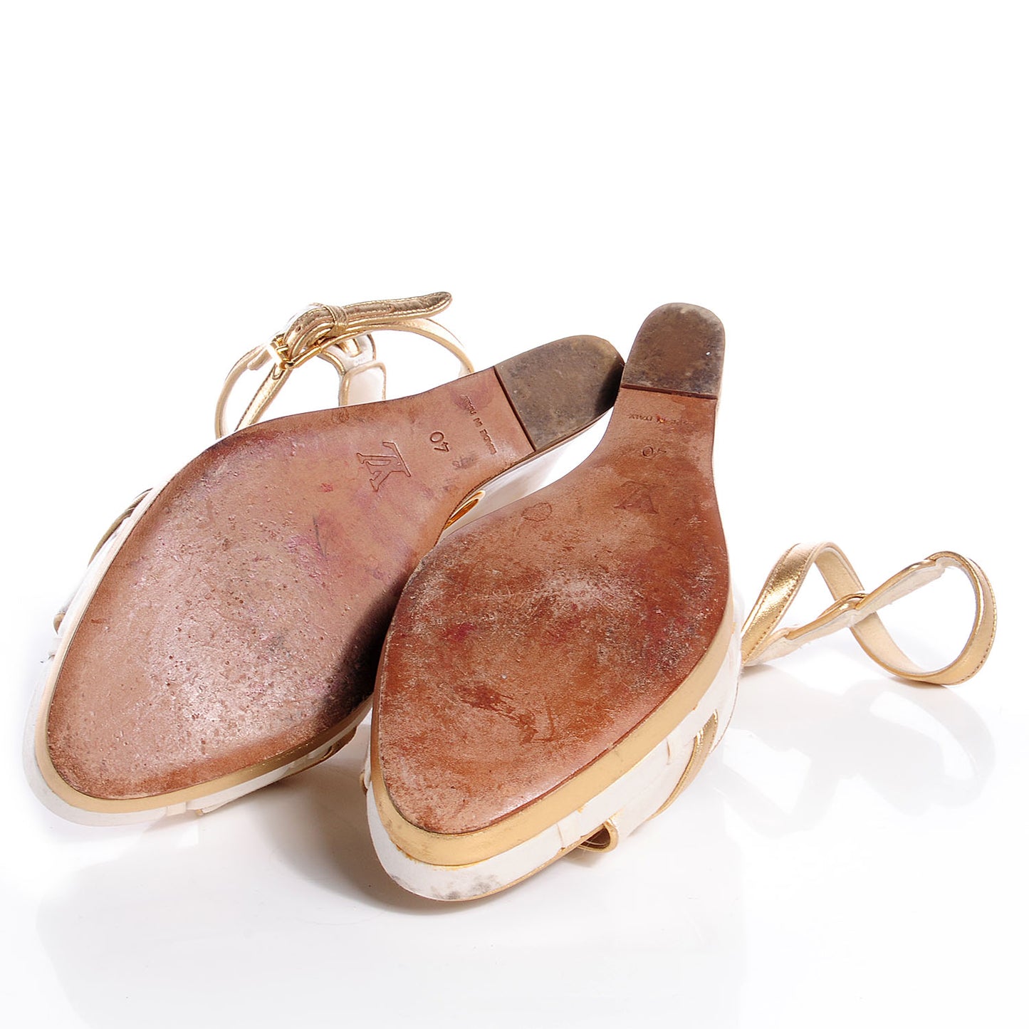 Mother of Pearl Wedge Sandals 40