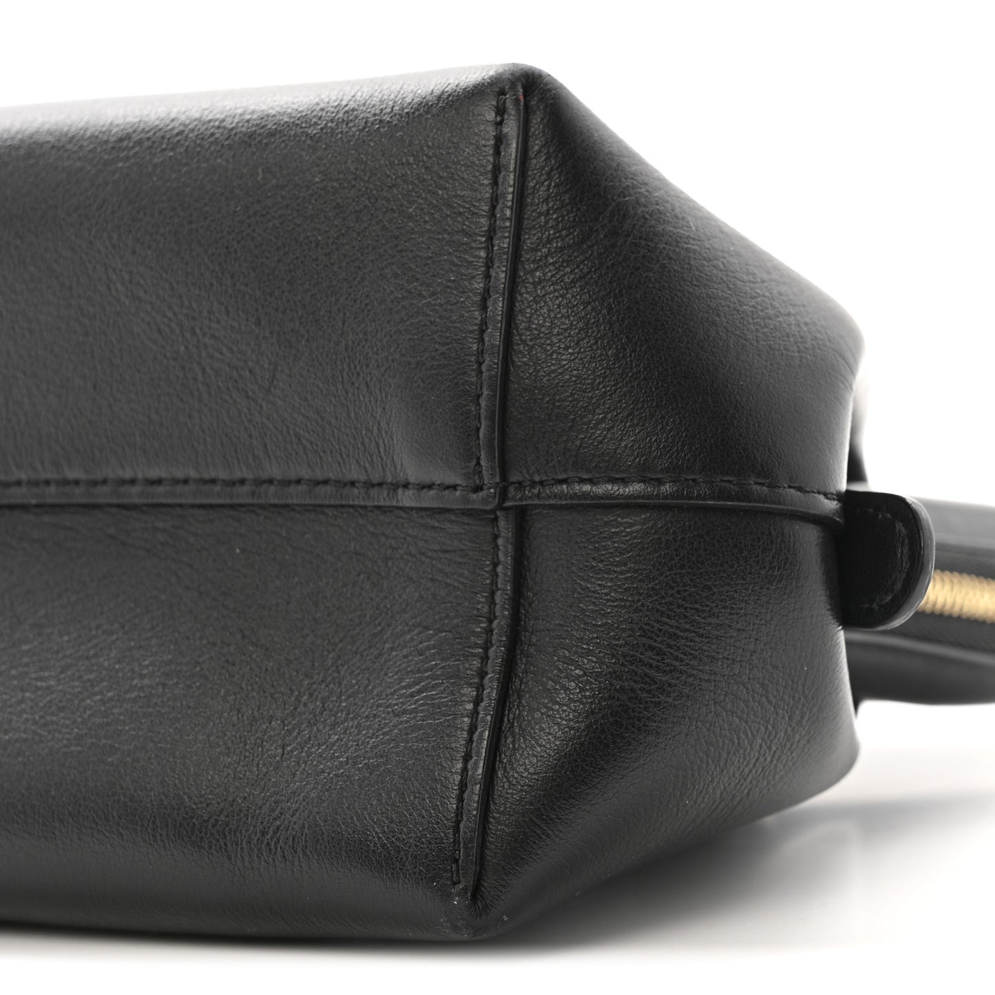 Smooth Calfskin Mini M Frame Crossbody Bag Black Flamma