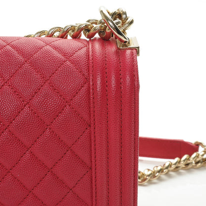 Chanel Caviar Quilted Medium Boy Flap Fuchsia 9 of 9