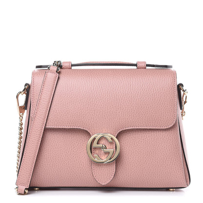 Gucci Dollar Calfskin Interlocking G Top Handle Shoulder Bag Soft Pink 1 of 9