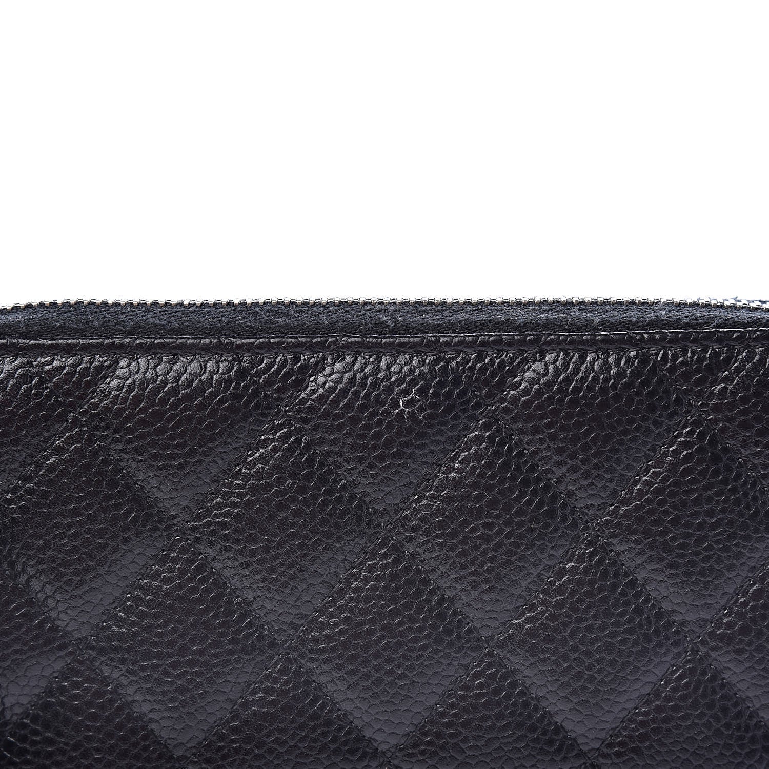 Chanel Caviar Quilted Small Gusset Zip Around Wallet Black 9 of 15