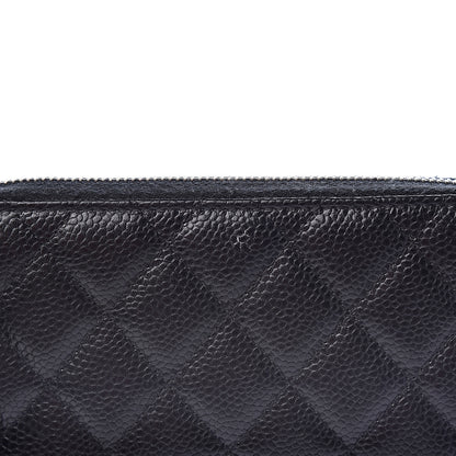 Chanel Caviar Quilted Small Gusset Zip Around Wallet Black 9 of 15