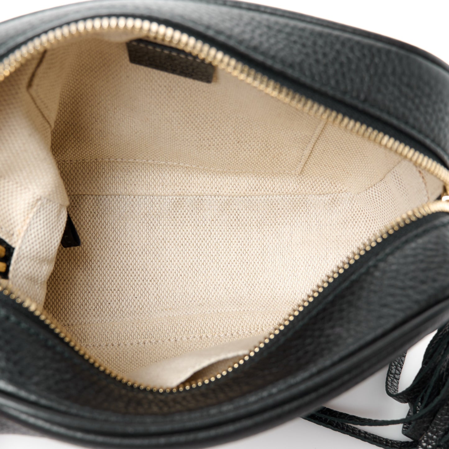 Pebbled Calfskin Small Soho Disco Bag Black