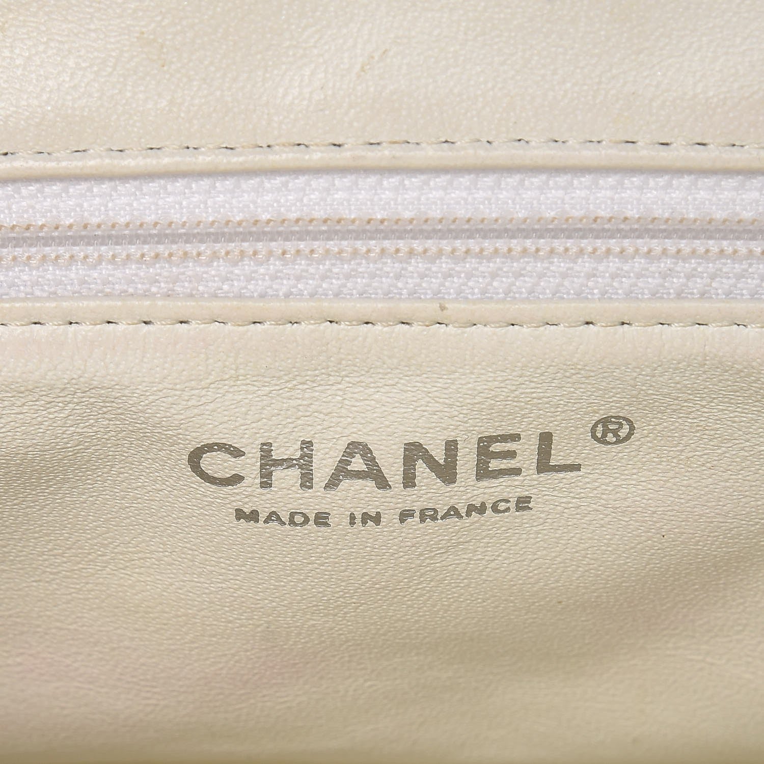 Chanel Caviar Quilted Timeless Clutch White 6 of 9