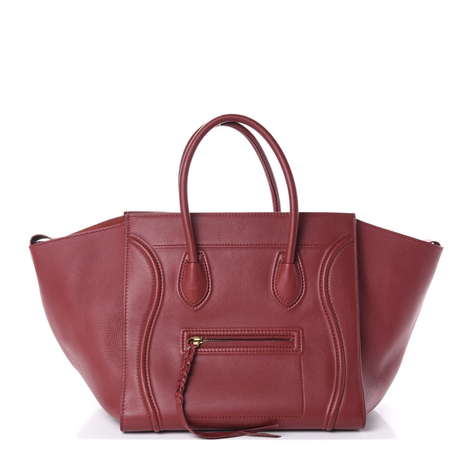 Celine Supple Calfskin Medium Phantom Luggage Red 1 of 9