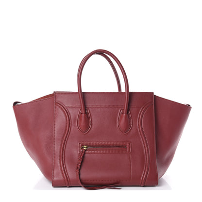 Celine Supple Calfskin Medium Phantom Luggage Red 1 of 9