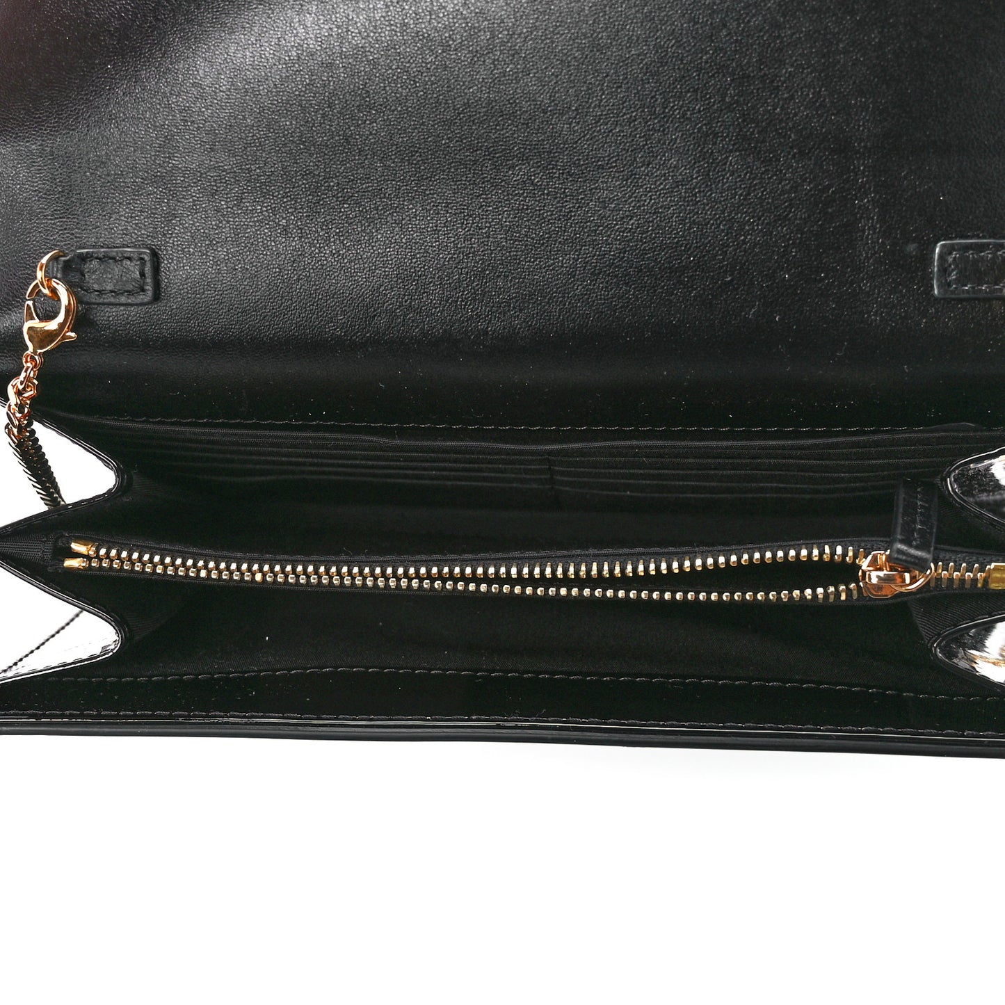 Patent Medusa Clutch With Chain Black