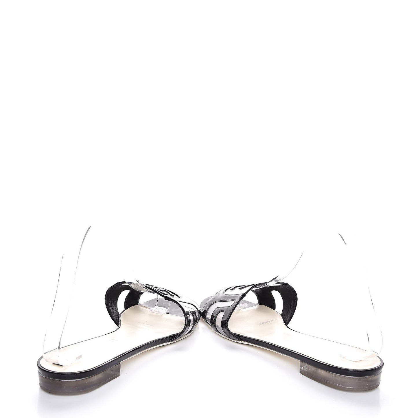 Patent Calfskin CC Sandals 39 Black