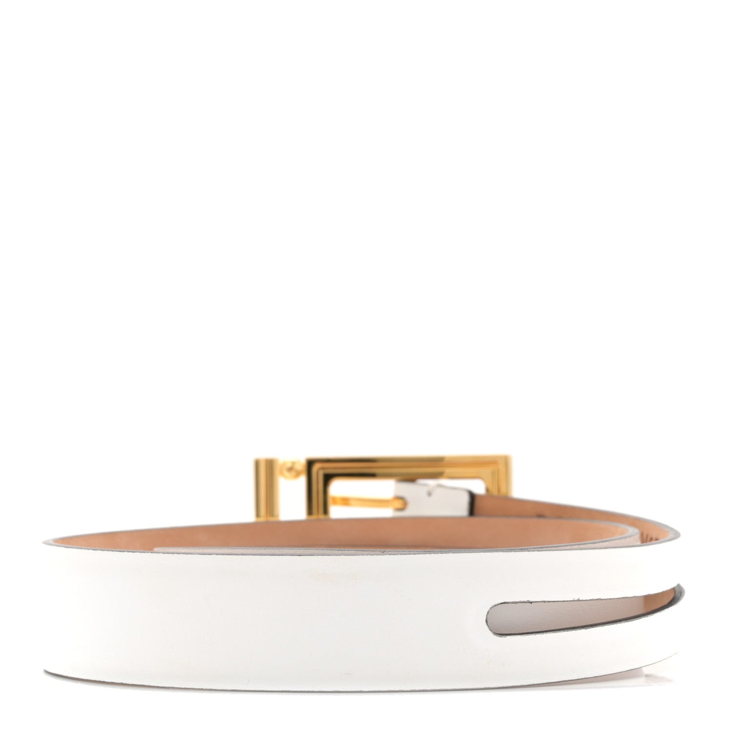 Versace Calfskin La Medusa Skinny 75 30 Belt White 2 of 6