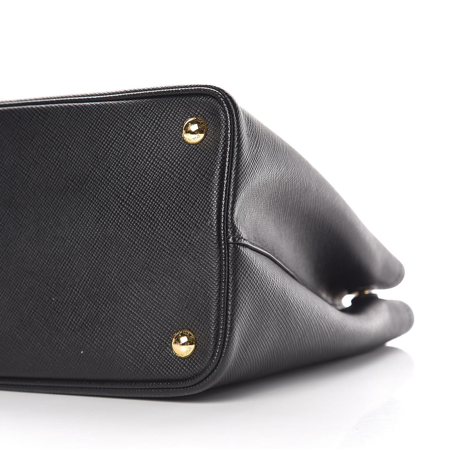 Saffiano Cuir Medium Double Bag Black