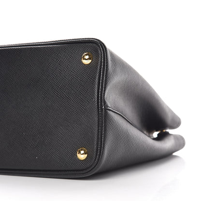 Prada Saffiano Cuir Medium Double Bag Black 13 of 18