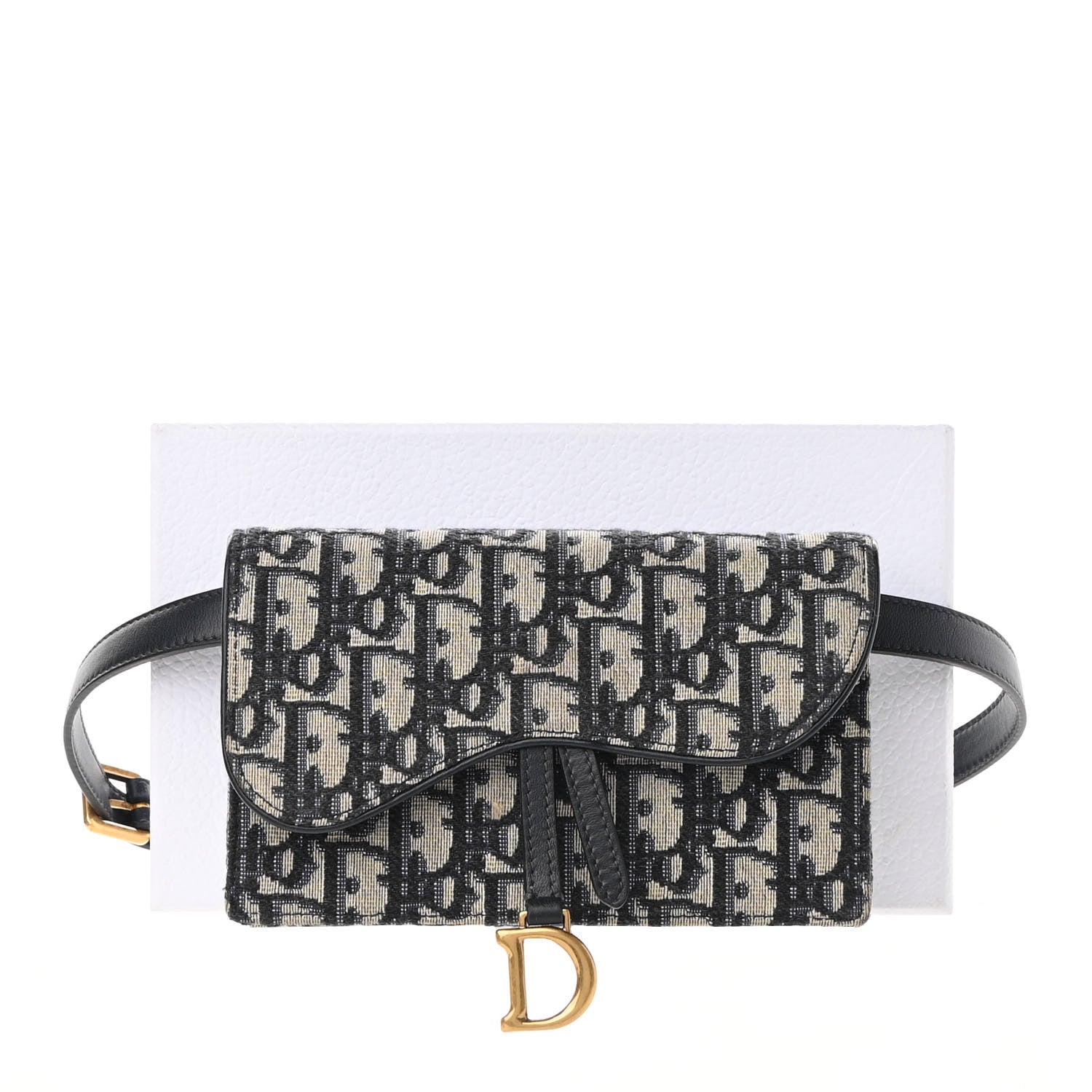 Christian Dior Oblique Saddle Belt Bag Blue 10 of 10