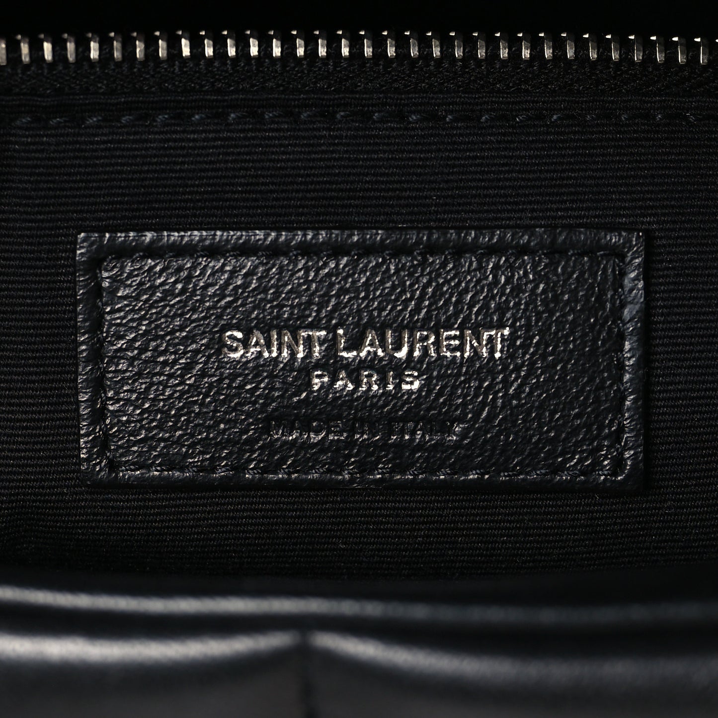 Lambskin Quilted Medium Loulou Puffer Monogram Chain Satchel Black