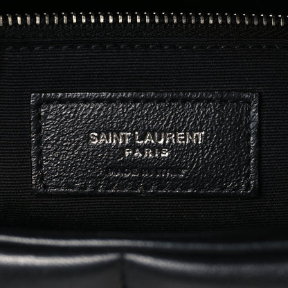 Saint Laurent Lambskin Quilted Medium Loulou Puffer Monogram Chain Satchel Black 6 of 10