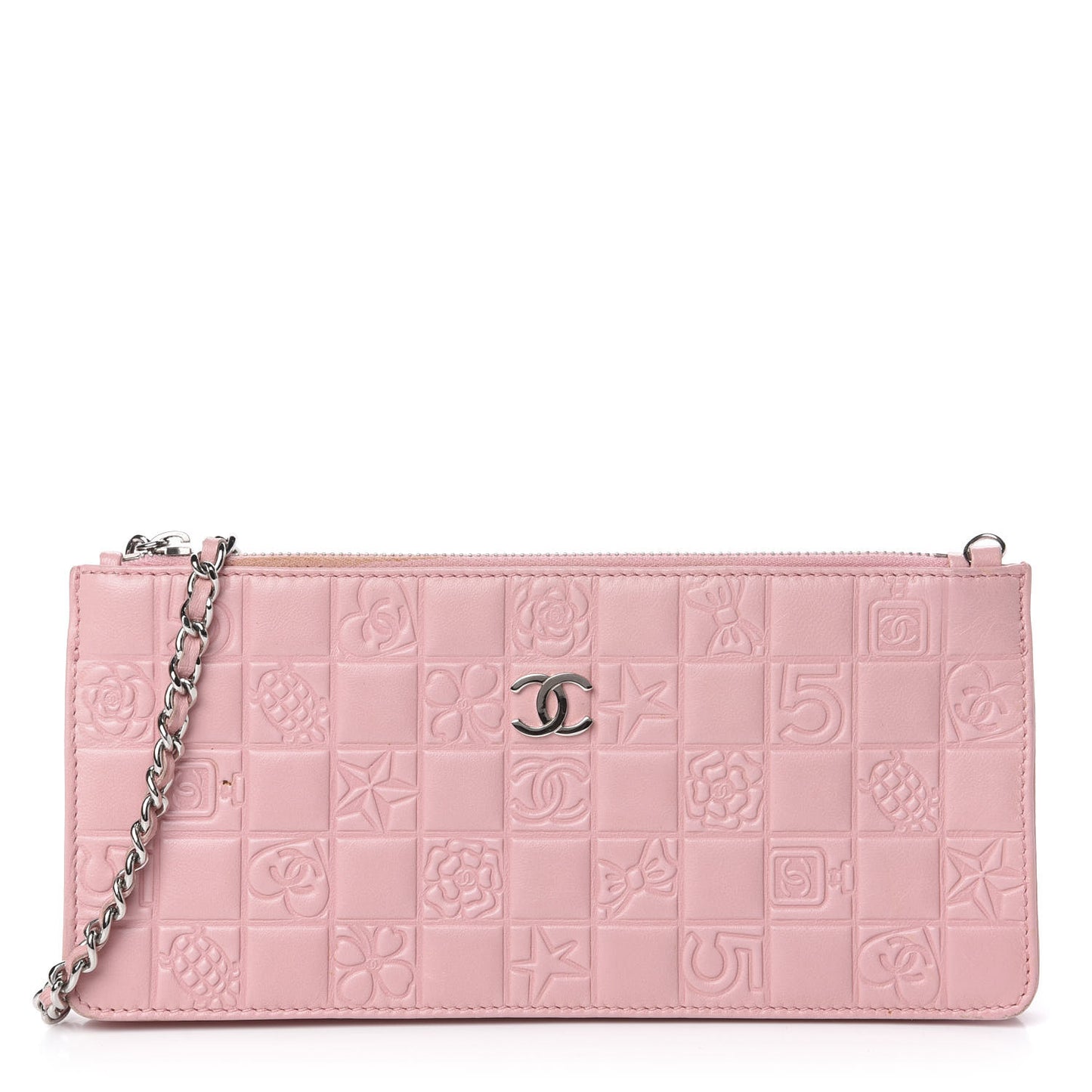 Lambskin Precious Symbols Pochette Pink