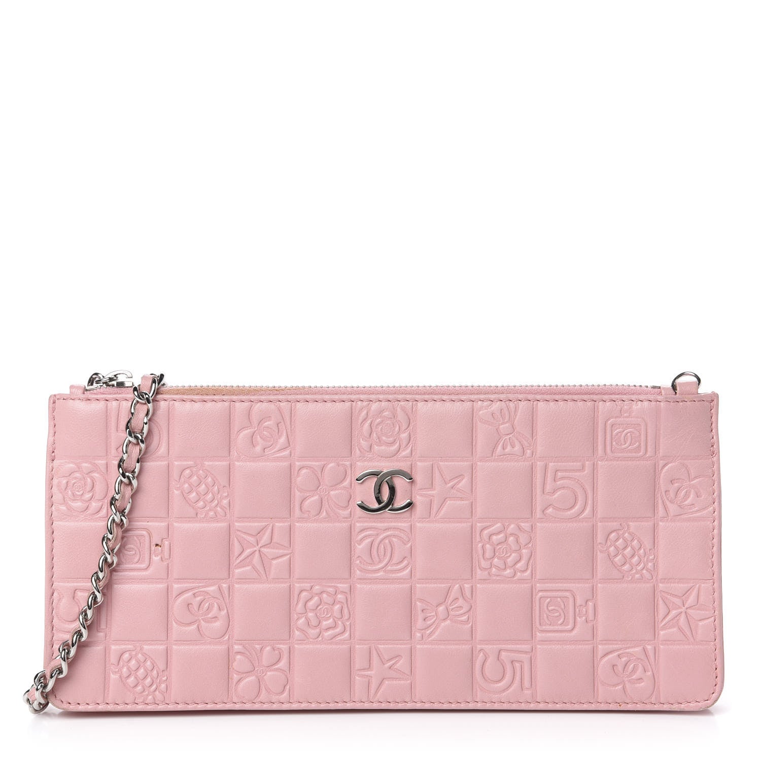 Chanel Lambskin Precious Symbols Pochette Pink 1 of 14