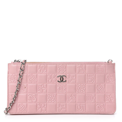 Chanel Lambskin Precious Symbols Pochette Pink 1 of 14