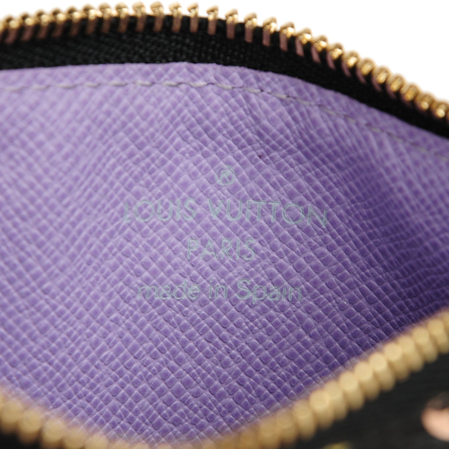 Louis Vuitton Monogram Multicolor Key Pouch Black Violet 7 of 7