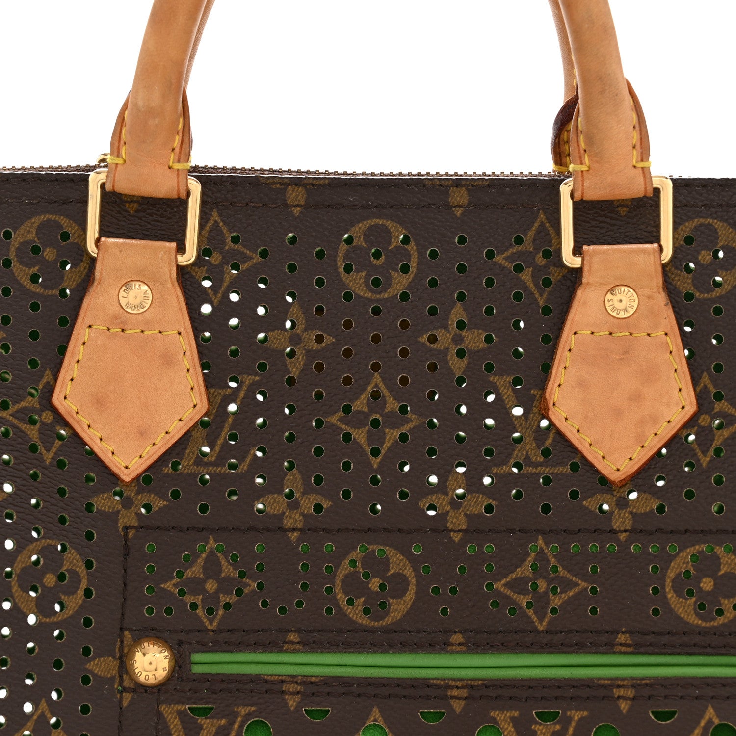 Louis Vuitton Monogram Perforated Speedy 30 Green 7 of 11