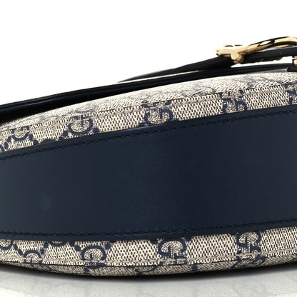 Gucci GG Supreme Monogram Small Messenger Shoulder Bag Beige Blue Navy 9 of 10
