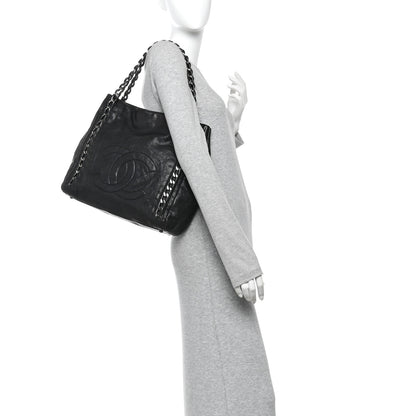 Chanel Glazed Caviar Modern Chain Tote Black 2 of 10