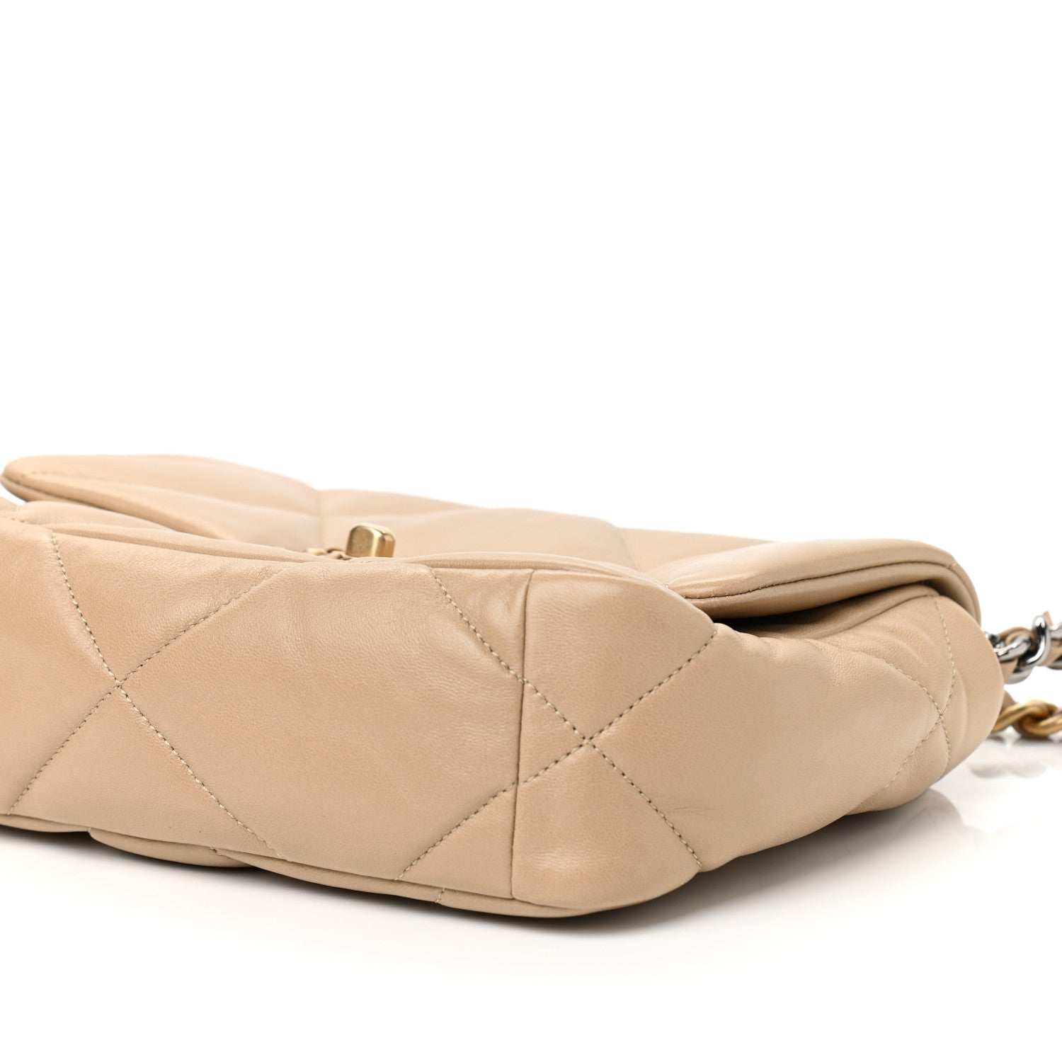 Chanel Lambskin Quilted Medium Chanel 19 Flap Dark Beige 9 of 10