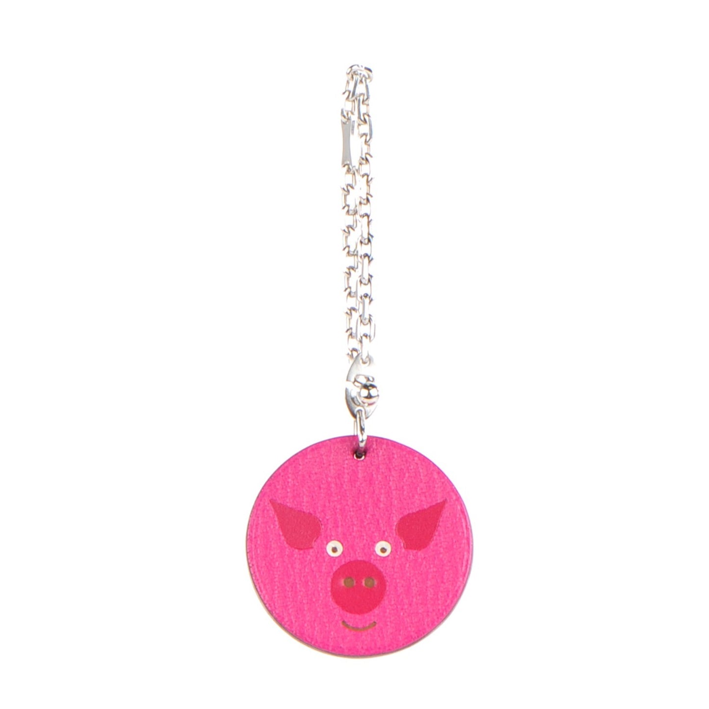 Chevre Mysore Pig Key Chain Pink Rose Shocking