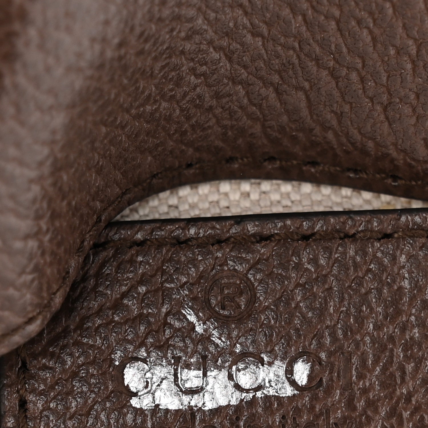 Gucci GG Supreme Monogram Textured Dollar Calfskin Blondie Card Case Wallet with Strap Beige Ebony New Acero 6 of 10