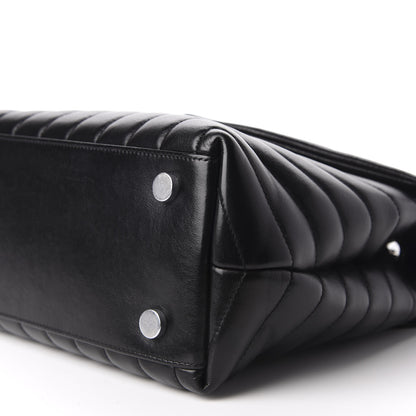 Saint Laurent Calfskin Y Quilted Monogram Medium Loulou Chain Satchel Black 9 of 12