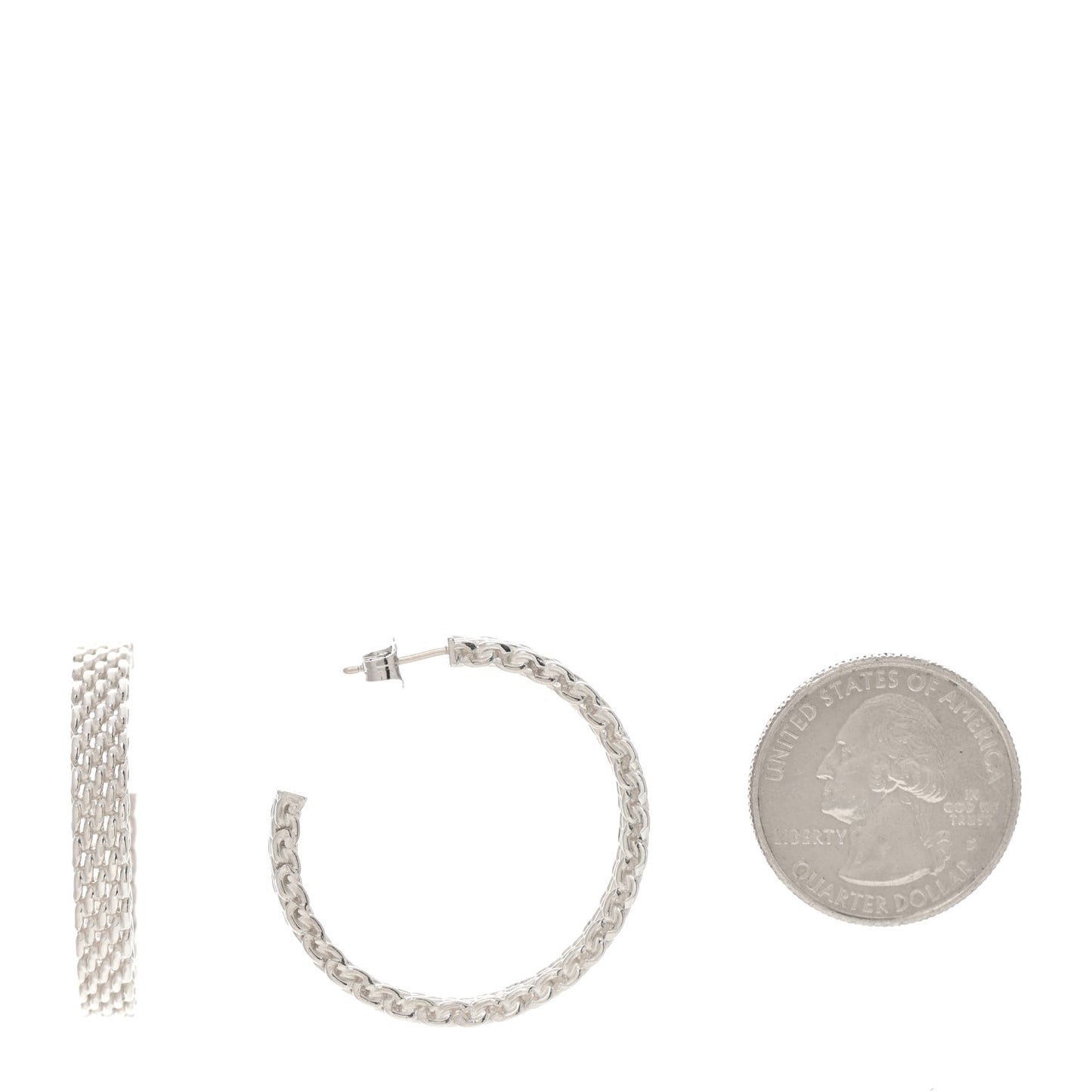 Sterling Silver Narrow Somerset Hoop Earrings