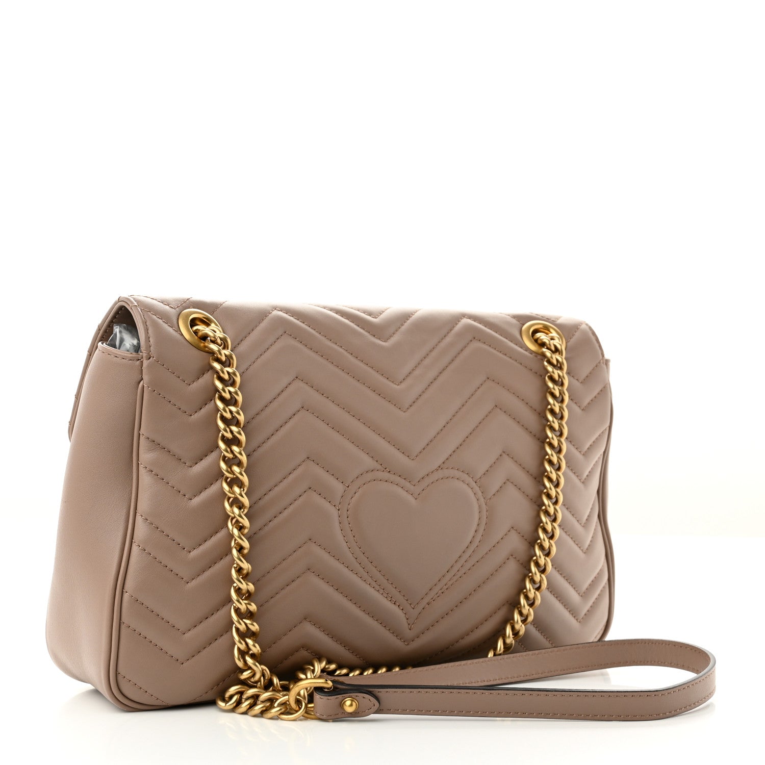Gucci Calfskin Matelasse Medium GG Marmont Shoulder Bag Porcelain Rose 3 of 10