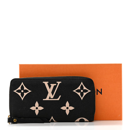 Louis Vuitton Empreinte Monogram Giant Zippy Wallet Black Beige 7 of 7