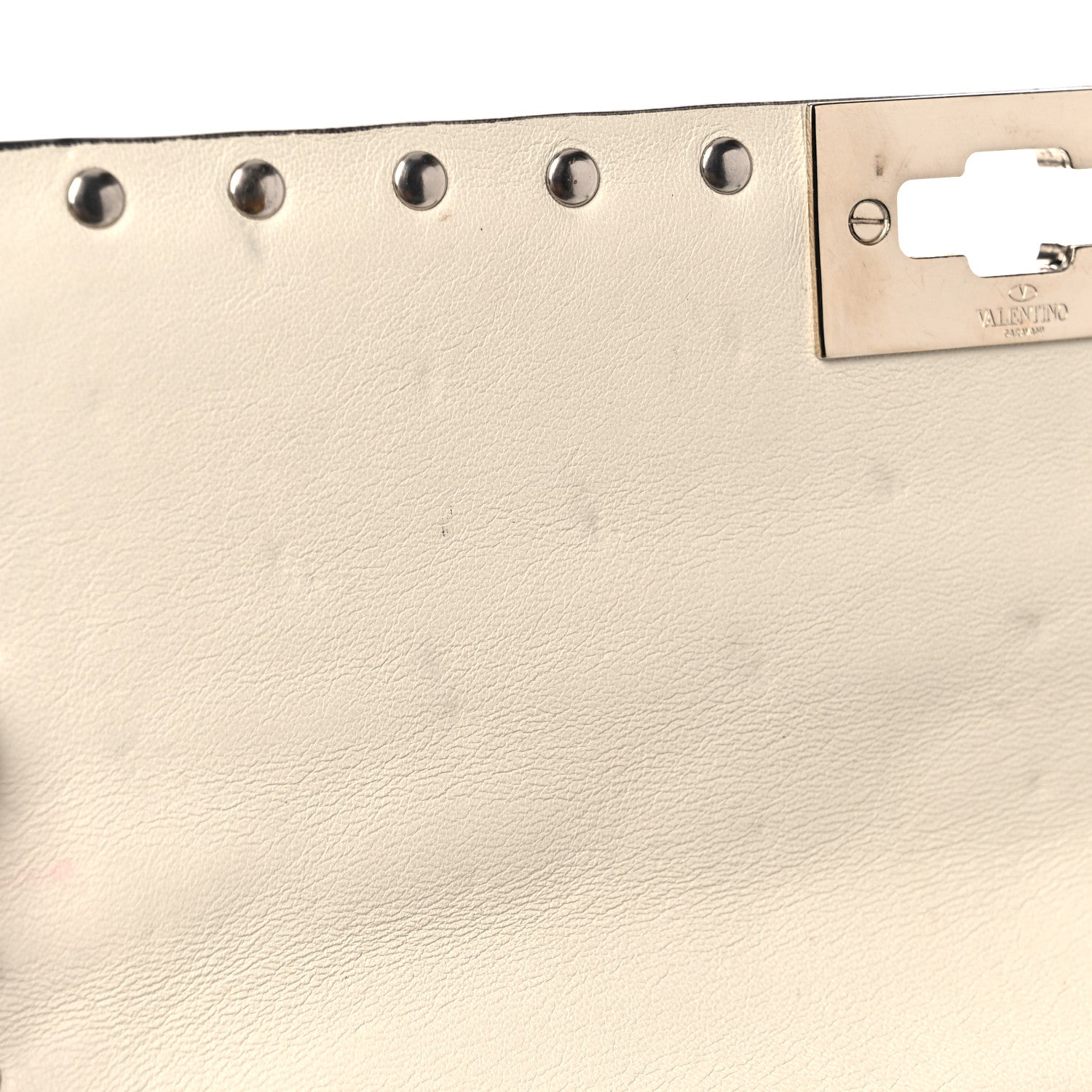 Valentino Garavani Nappa Medium Rockstud Spike Shoulder Bag Light Ivory 10 of 17