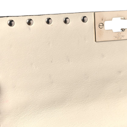Valentino Garavani Nappa Medium Rockstud Spike Shoulder Bag Light Ivory 10 of 17