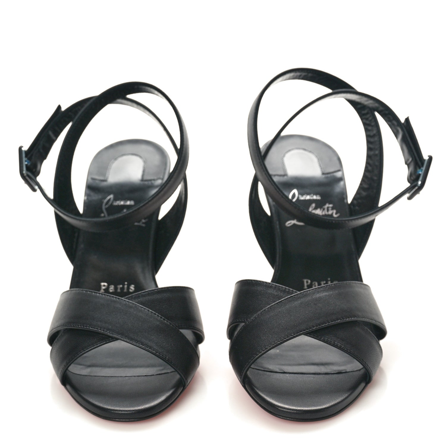 Christian Louboutin Calfskin Mariza 85 Sandals 37 Black 2 of 9